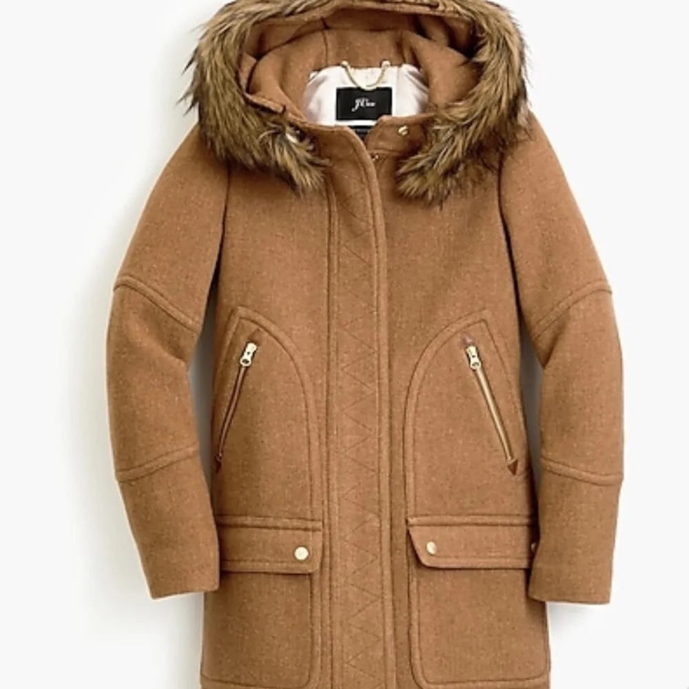 J. Crew Tall chateau parka in Italian stadium-cloth wood